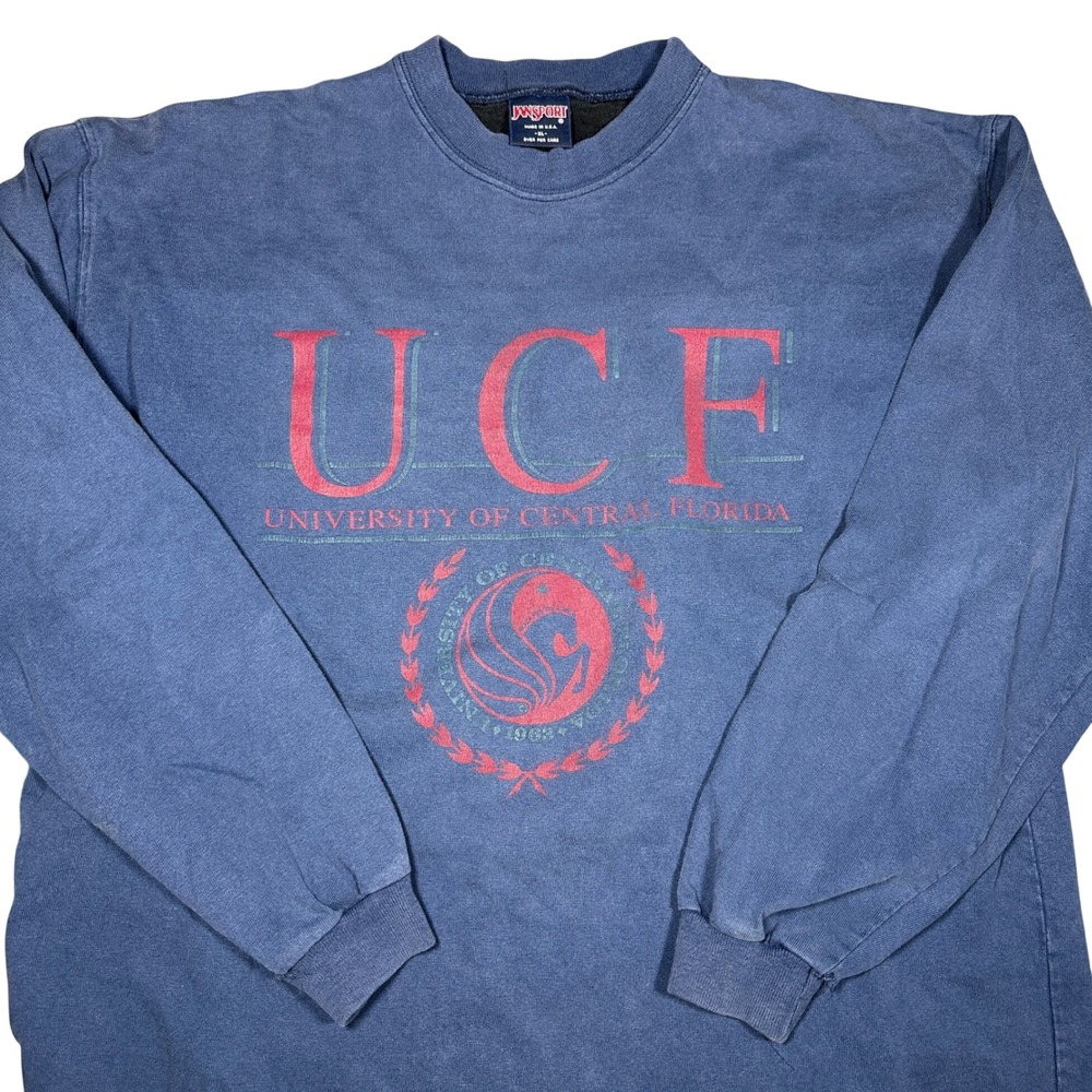 Vintage Jansport UCF University of Central Florida Sweatshirt Shirt‎ XL Blue USA